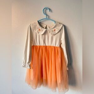 Casual kids long sleeve dress for 3-4year old